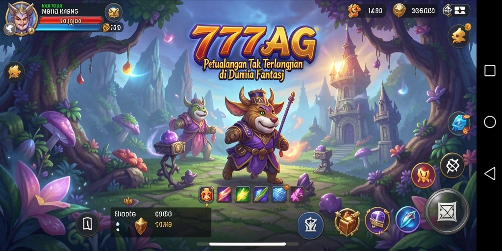 Tampilan gameplay dari 777AG yang menampilkan aksi petualangan yang mendebarkan.