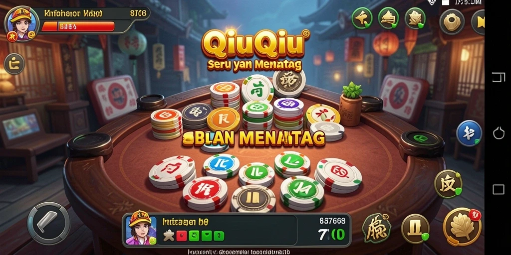 Screenshot menampilkan aksi seru permainan QiuQiu.