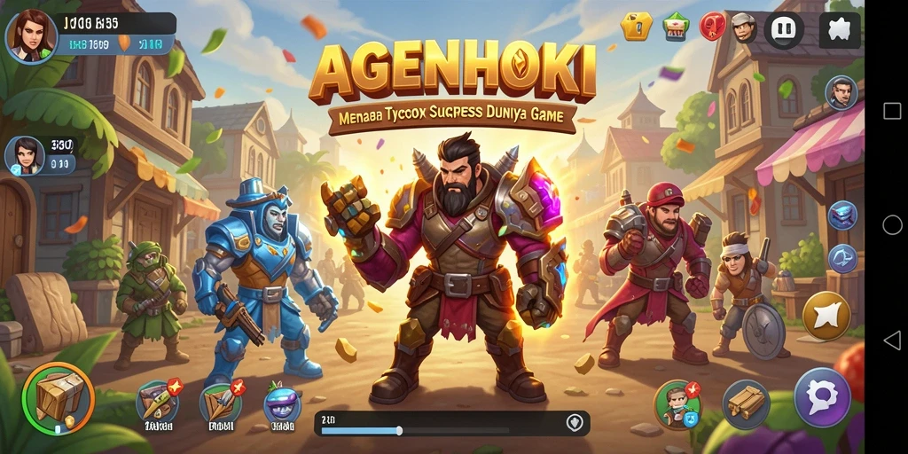 Tampilan screenshot AGENHOKI menampilkan gameplay Tycoon yang seru.
