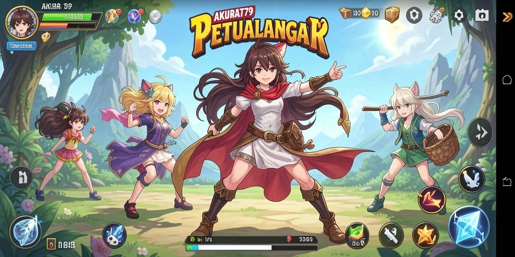 Tampilan gameplay seru dan karakter Anime menarik di AKURAT79.