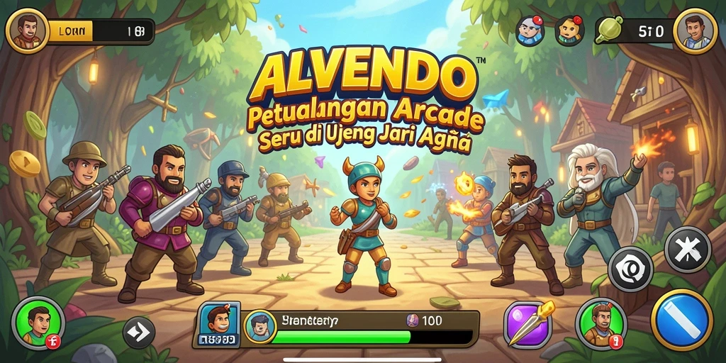 Tampilan gameplay seru ALVENDO yang penuh tantangan.