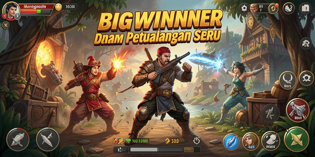 Tampilan gameplay <strong>BIGWINNER</strong> yang penuh aksi dan menegangkan.