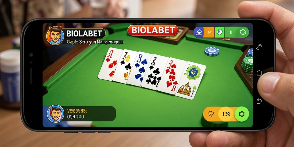 Menampilkan gameplay seru Gaple di BIOLABET.