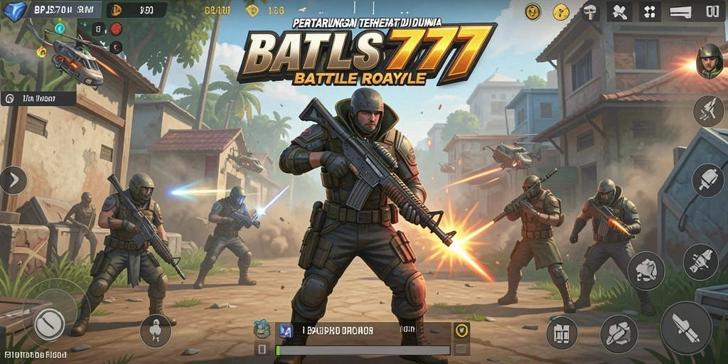 Tampilan menarik dari gameplay BPJS777 dalam pertandingan Battle Royale.