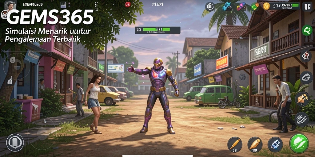 Tampilan gameplay <strong>GEMS365</strong> dengan simulasi yang menarik dan kreatif.