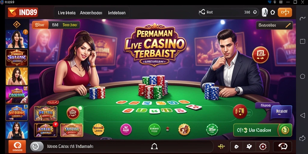 Tampilan gameplay menarik dari permainan Live Casino IND89.