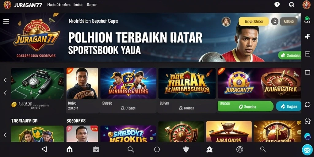 Tangkapan layar <strong>JURAGAN77</strong> menampilkan antarmuka taruhan olahraga yang menarik.