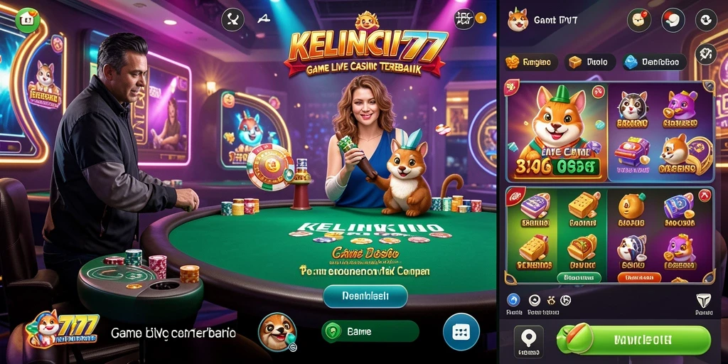 Tampilan gameplay Live Casino yang mendebarkan dan interaktif.