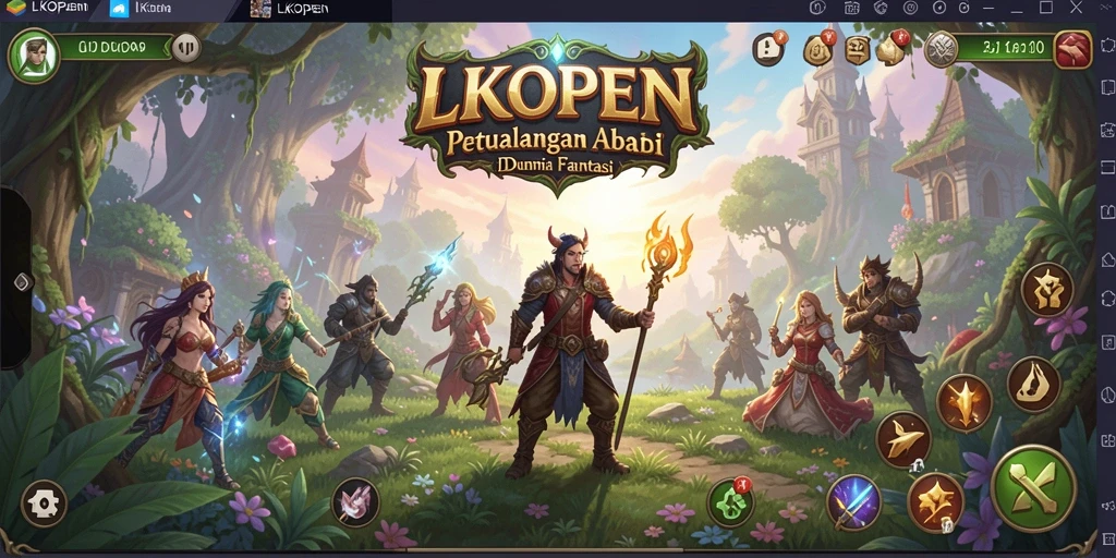 Tampilan gameplay LKOPEN yang mendebarkan dengan karakter yang kuat dan musuh menantang.