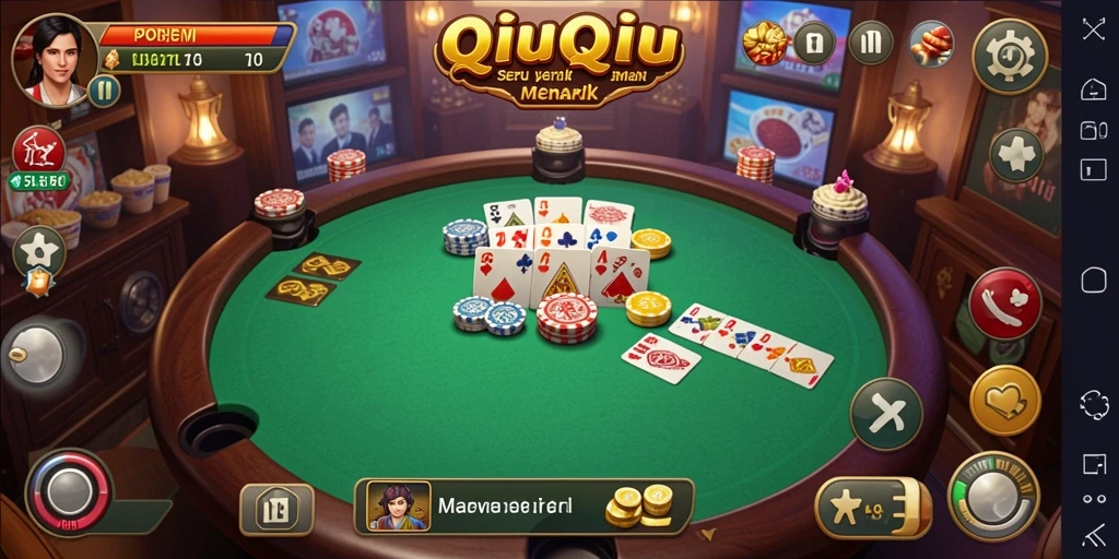 Screenshot utama MPO08 yang menampilkan gameplay QiuQiu yang seru.