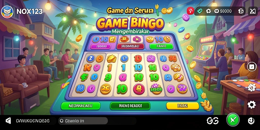 Tampilan menarik dari gameplay Bingo di NOX123.