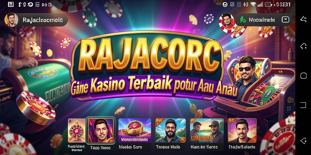 Screenshot gameplay RAJACORC menampilkan suasana Kasino yang mendebarkan.