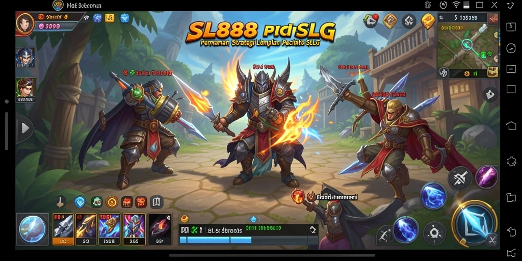 Tampilan gameplay SLG yang mendebarkan dan penuh aksi.