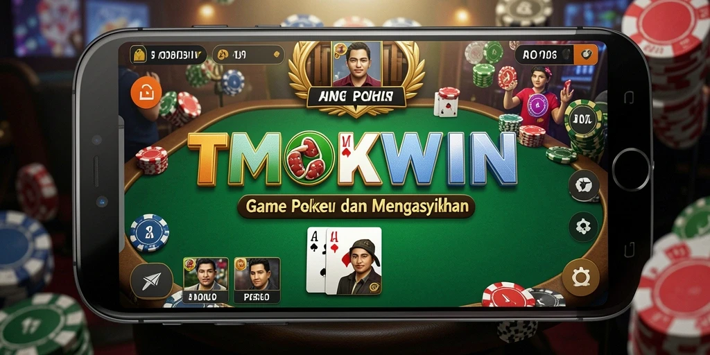 Tampilan gameplay poker yang mendebarkan di TMOKWIN.